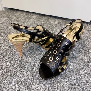 Michael Kors Leather & Cork Heels